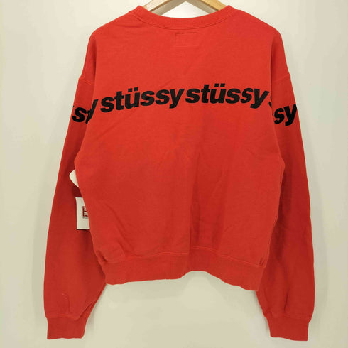 ステューシー Stussy ラインロゴクルーネックトレーナー メンズ M