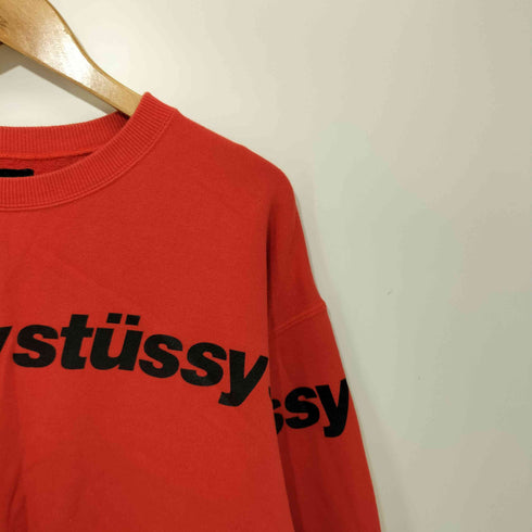 ステューシー Stussy ラインロゴクルーネックトレーナー メンズ M