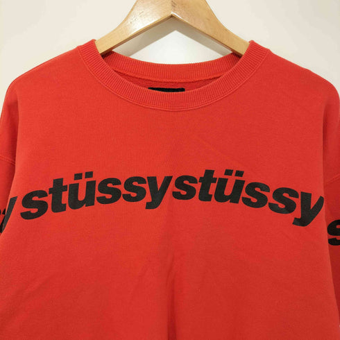 ステューシー Stussy ラインロゴクルーネックトレーナー メンズ M