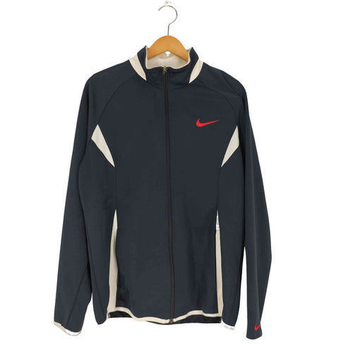 ナイキ NIKE ロゴ刺繍 DRI-FIT ハイネック トラックジャケット メンズ import:L