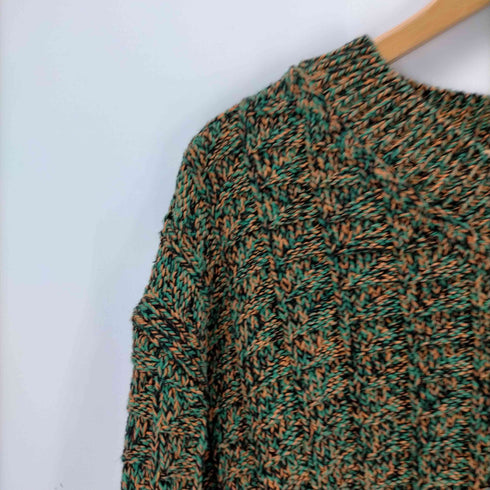 ザラ ZARA Vネック ジャガードニット メンズ import:L