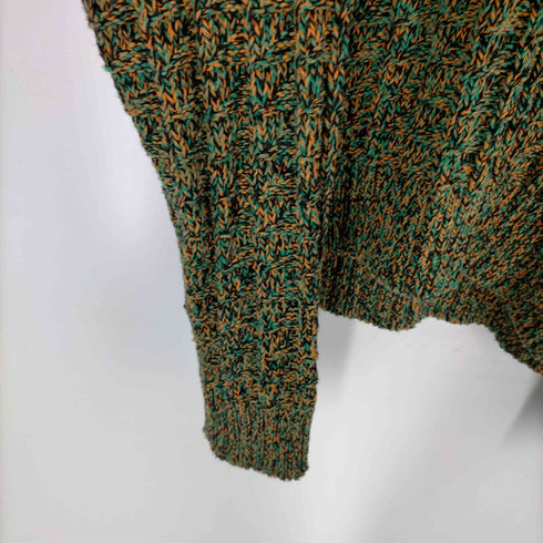 ザラ ZARA Vネック ジャガードニット メンズ import:L