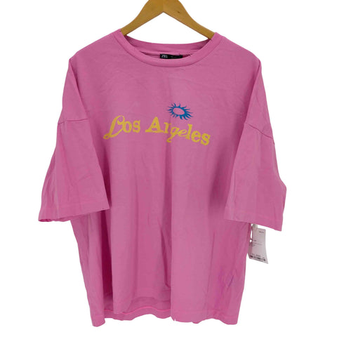 ザラ ZARA WASHED PRINTED T-SHIRT メンズ import:L