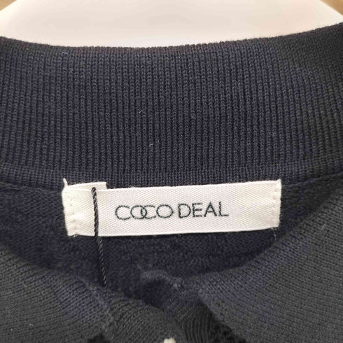 ココディール COCO DEAL 透かしレース 半袖カーディガン レディース JPN:2