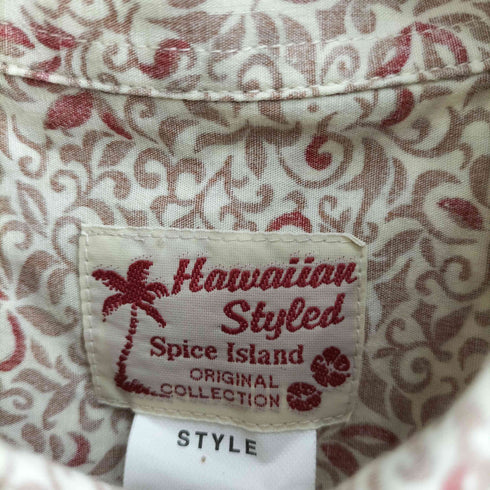 Hawaiian Styled 総柄 ボタンダウン 半袖シャツ アロハシャツ メンズ import:L