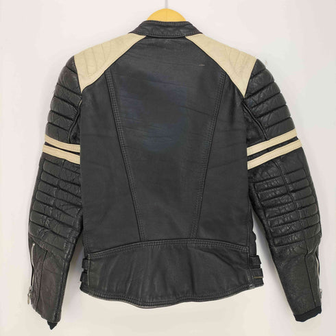 MOTO CUIR レザー シングル ライダースジャケット メンズ FR:38