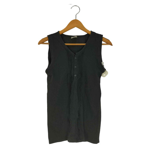 キャピタル KAPITAL ピンタック ヘンリーネック ノースリーブ Tシャツ レディース JPN:1