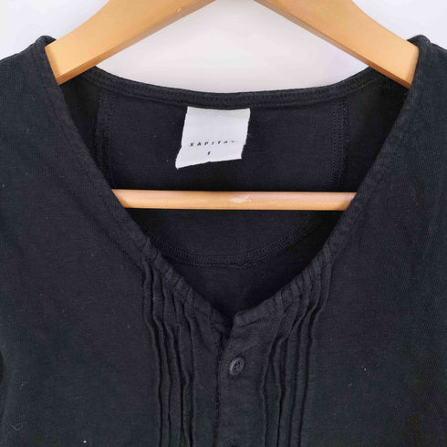 キャピタル KAPITAL ピンタック ヘンリーネック ノースリーブ Tシャツ レディース JPN:1