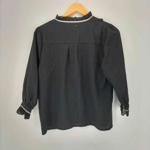 アクシーズファム axes femme リボンブローチ付き刺繍襟ブラウス レディース JPN:L