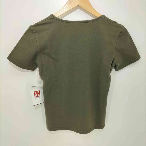 マリークワント MARY QUANT 裾 ワンポイントロゴ刺繍 クルーネック S/S Tシャツ レディース import:L