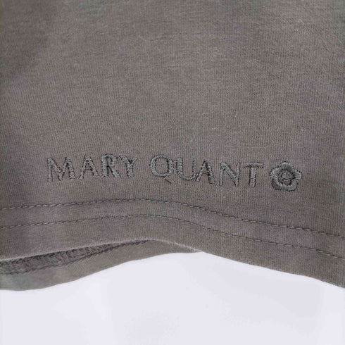 マリークワント MARY QUANT 裾 ワンポイントロゴ刺繍 クルーネック S/S Tシャツ レディース import:L