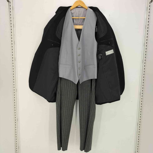 エルメネジルドゼニア Ermenegildo Zegna SELFLEX 3ピース 1B テーラードジャケット & 2タック ストライプ スラックス & ジレ メンズ