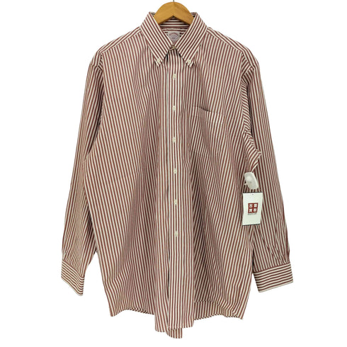 ブルックスブラザーズ BROOKS BROTHERS THE ORIGINAL POLO SHIRT ノンアイロン ストライプ ボタンダウンシャツ メンズ 17 - 4/5