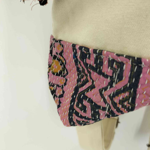 MALAIKA エスニックキャンバスリュック レディース 30×50cm