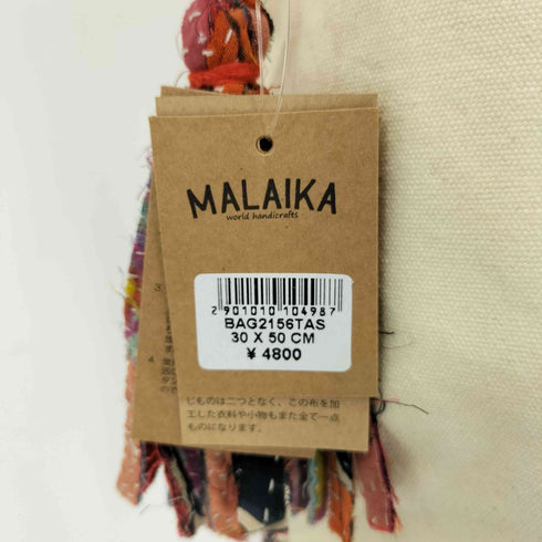 MALAIKA エスニックキャンバスリュック レディース 30×50cm