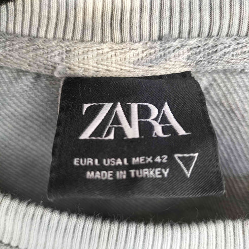 ザラ ZARA タイダイ 鹿の子 クルーネックスウェット メンズ import:L