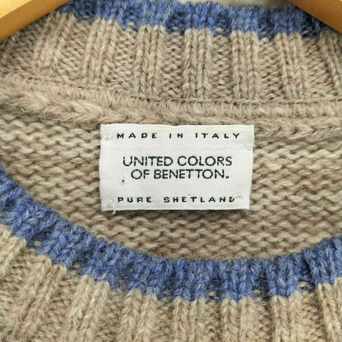 ユナイテッドカラーズオブベネトン UNITED COLORS OF BENETTON 80S MADE IN ITALY 総柄ウールニット メンズ