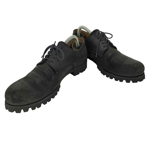 ジルサンダー JIL SANDER クラック加工 VIBRAMソール プレーントゥ ダービーシューズ メンズ 6