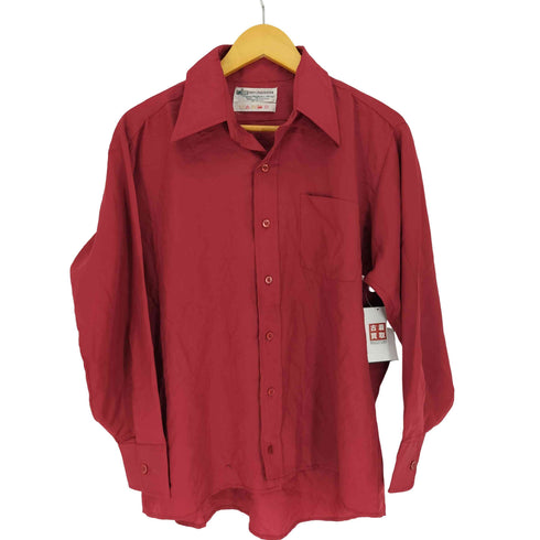 ケーマート Kmart 70S 香港製 襟芯 デカ襟 ポリ L/S シャツ メンズ