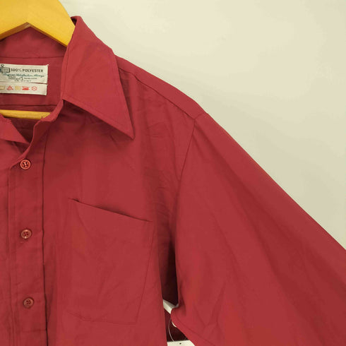 ケーマート Kmart 70S 香港製 襟芯 デカ襟 ポリ L/S シャツ メンズ