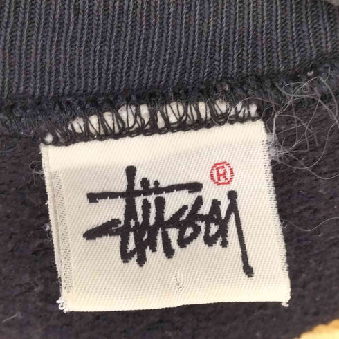 ステューシー Stussy 90S OLD 白タグ ワンポイント刺繍クルーネックスウェット メンズ