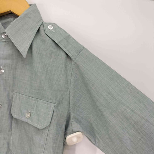ユーエスアーミー U.S. ARMY 80S AG-415 襟芯 フラップポケット エポレット L/S シャツ 81年製 メンズ 27