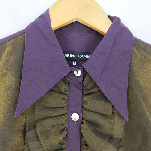 キャサリンハムネットロンドン KATHARINE HAMNETT LONDON 素材切替 フリルシャツ レディース import:M
