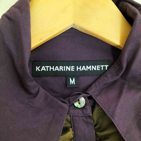 キャサリンハムネットロンドン KATHARINE HAMNETT LONDON 素材切替 フリルシャツ レディース import:M