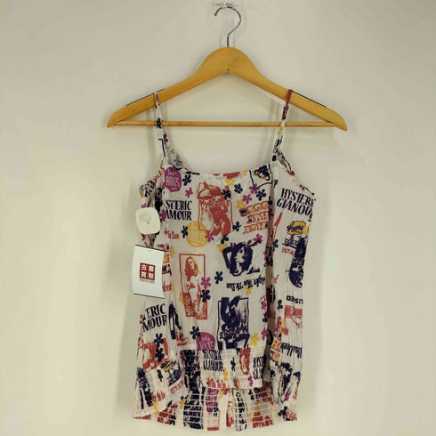 ヒステリックグラマー HYSTERIC GLAMOUR ロゴ ヒスガール プリント フリル キャミソール レディース FREE