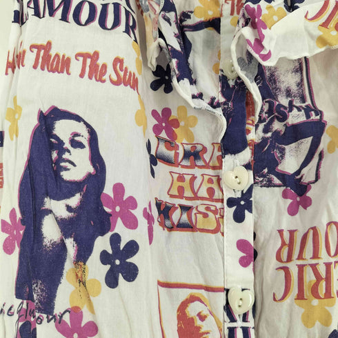 ヒステリックグラマー HYSTERIC GLAMOUR ロゴ ヒスガール プリント フリル キャミソール レディース FREE