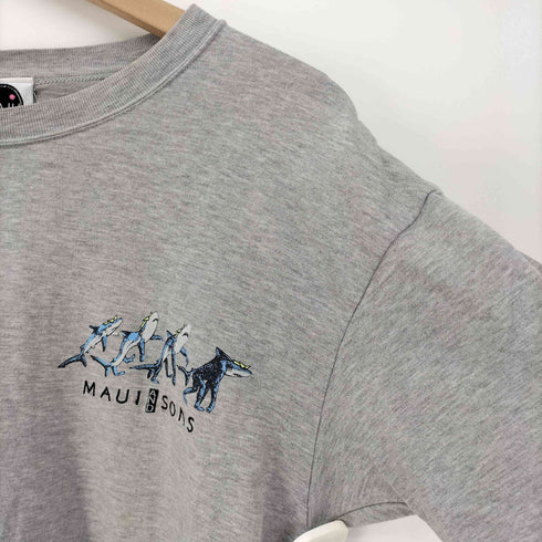 90S MAUIボディ USA製 THE Evorution of Sharkman シングルステッチ 両面プリント S/S Tシャツ メンズ