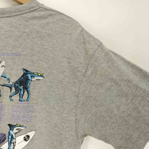 90S MAUIボディ USA製 THE Evorution of Sharkman シングルステッチ 両面プリント S/S Tシャツ メンズ