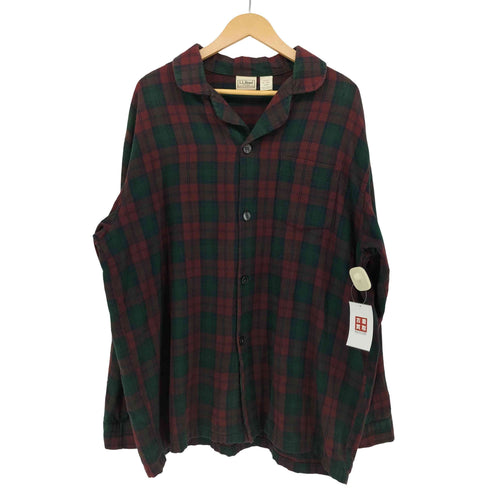 エルエルビーン L.L.Bean タータンチェック オープンカラーシャツ メンズ XL - TALL