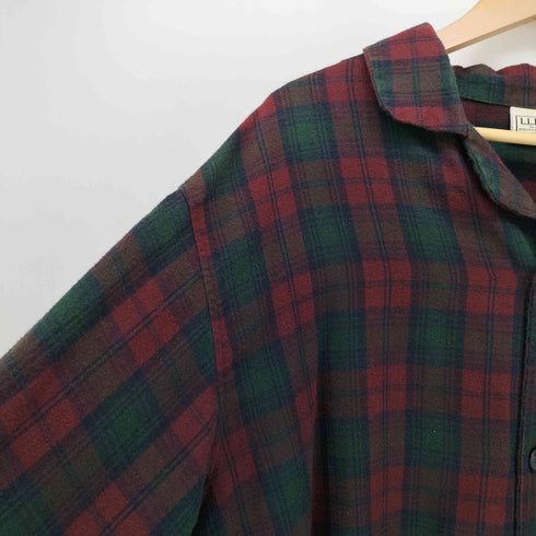 エルエルビーン L.L.Bean タータンチェック オープンカラーシャツ メンズ XL - TALL