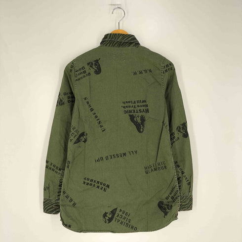 ヒステリックグラマー HYSTERIC GLAMOUR ゼブラ柄 ヒスガールプリント ミリタリーシャツ メンズ FREE
