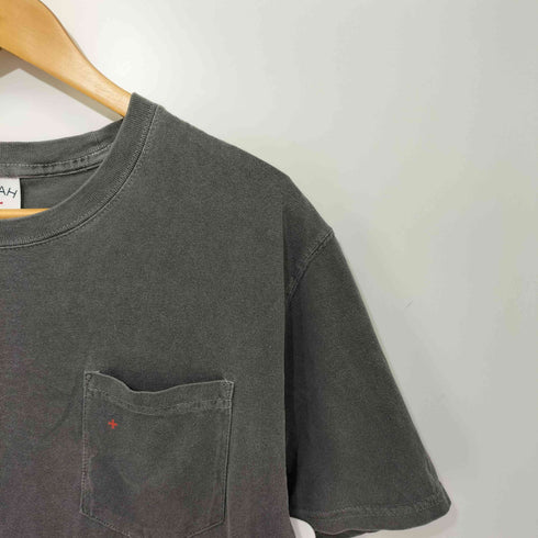 ノア NOAH 23SS USA製 チャコールグレー クルーネック S/S ポケットTシャツ メンズ import:M