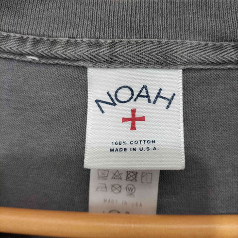 ノア NOAH 23SS USA製 チャコールグレー クルーネック S/S ポケットTシャツ メンズ import:M