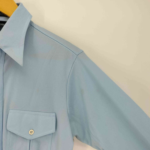 ヴァンヒューゼン VAN HEUSEN 70S SPLENDOR 襟芯 デカ襟 フラップポケット L/S シャツ メンズ import:M