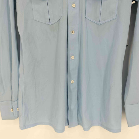 ヴァンヒューゼン VAN HEUSEN 70S SPLENDOR 襟芯 デカ襟 フラップポケット L/S シャツ メンズ import:M