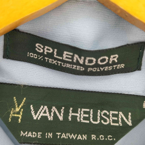 ヴァンヒューゼン VAN HEUSEN 70S SPLENDOR 襟芯 デカ襟 フラップポケット L/S シャツ メンズ import:M
