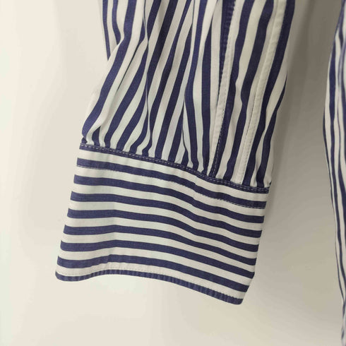 コムデギャルソンシャツ COMME des GARCONS SHIRT フランス製 コットンポプリン ストライプボタンダウンシャツ メンズ JPN:XS