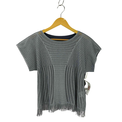 プリーツプリーズイッセイミヤケ PLEATS PLEASE ISSEY MIYAKE フリンジメッシュTシャツ レディース JPN:3