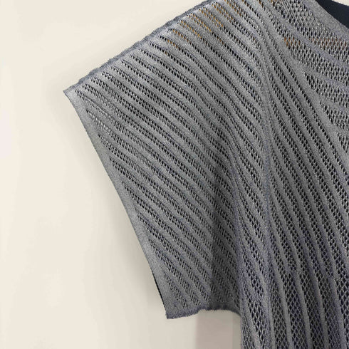 プリーツプリーズイッセイミヤケ PLEATS PLEASE ISSEY MIYAKE フリンジメッシュTシャツ レディース JPN:3