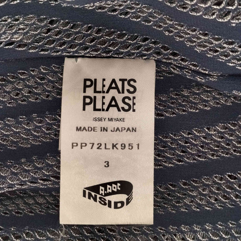プリーツプリーズイッセイミヤケ PLEATS PLEASE ISSEY MIYAKE フリンジメッシュTシャツ レディース JPN:3