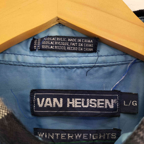 ヴァンヒューゼン VAN HEUSEN 90S WINTERWEIGHTS チェック柄 ライトネルシャツ メンズ JPN:L