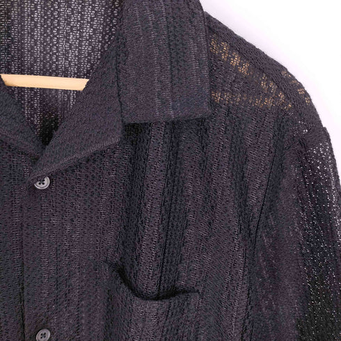 フリークスストア FREAKS STORE レース編みオープンカラーシャツ メンズ JPN:M
