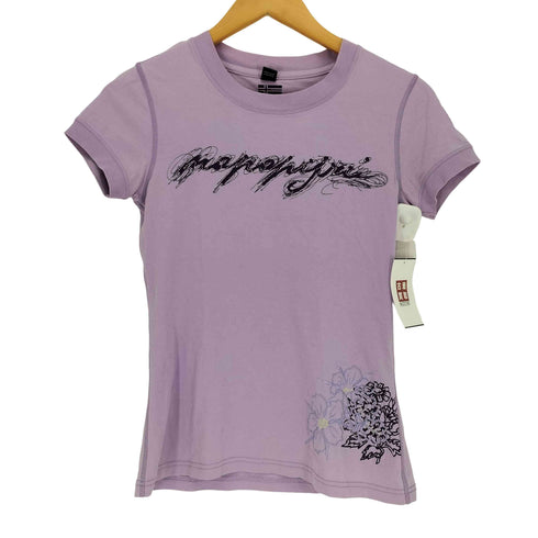 ナパピリ NAPAPIJRI ポルトガル製 ロゴプリント 花柄 刺繍 S/S Tシャツ チビT Y2K レディース import:S
