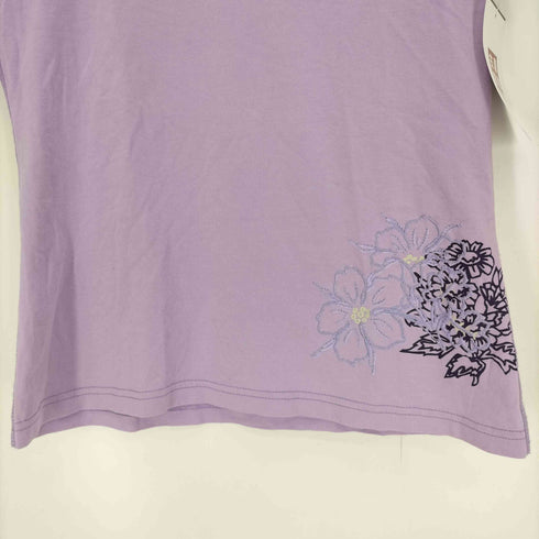ナパピリ NAPAPIJRI ポルトガル製 ロゴプリント 花柄 刺繍 S/S Tシャツ チビT Y2K レディース import:S