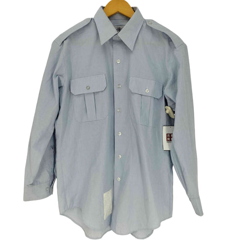 ユーエスアーミー U.S. ARMY DSCP製 襟芯 デカ襟 フラップポケット エポレット L/S シャツ メンズ 16.0-32