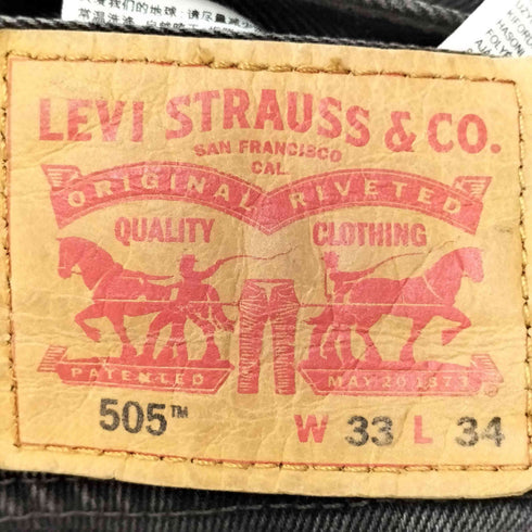 リーバイス Levis 505 ブラックデニムパンツ メンズ W33 L34
